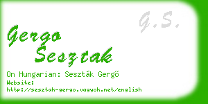 gergo sesztak business card